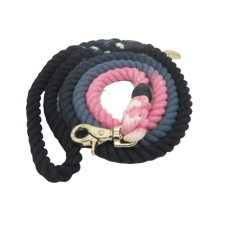 The Greenwich - Gray and Pink Ombre' Leash
