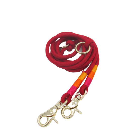 The Midtown - Ruby Red Adjustable Leash