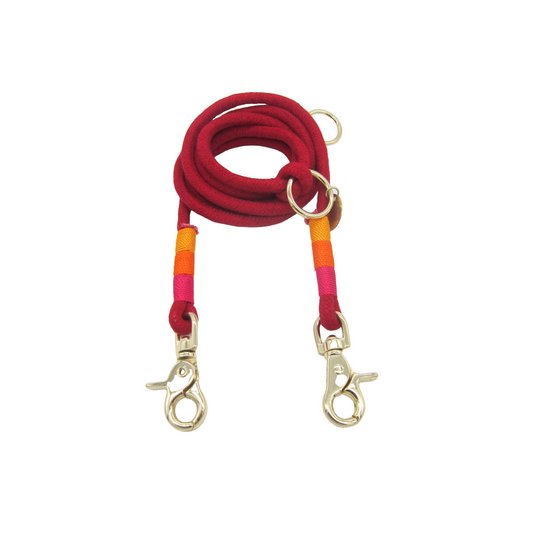 The Midtown - Ruby Red Adjustable Leash