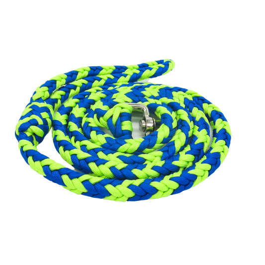 Royal Blue and Neon Green Paracord Leash