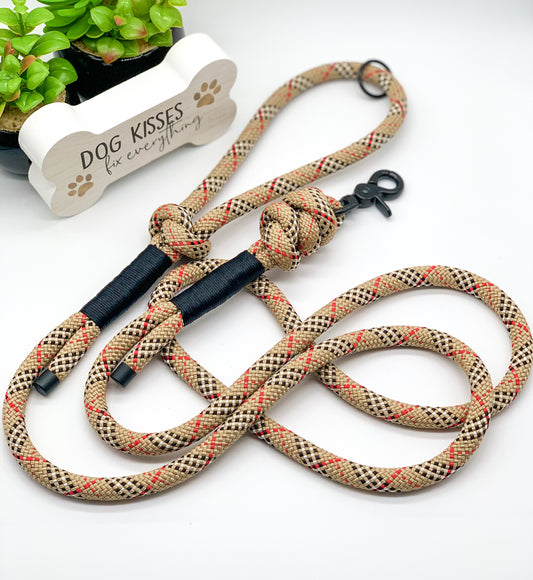 Black and Brown Plaid Leather Collar – The Lofty Leash